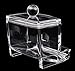 Acrylic Cosmetic Q-tip Cotton Swabs Buds Holder Organizer - Cotton Balls Storage Boxes - Cosmetic Makeup Sticks Box - Workbox Container Exquisite Crystal Clear Transparent - Boxed
