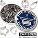 Mini Cookie Cutter Shapes Set - 24 Small Molds to Cut Out Pastry Dough, Pie Crust & Fruit - Tiny Stainless Steel Metal Stamps Teardrop Leaf, Flower, Heart, Star, Geometric Shapes - Cut Fondant & Clay primary