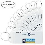 Travelambo Cruise Luggage Tag Holder Zip Seal & Steel - Royal Caribbean & Celebrity Cruise (5 tags)