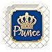 Big Dot of Happiness Royal Prince Charming with Gold Foil - Baby Shower or Birthday Party Dinner Plates (16 Count)