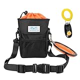 Treat Pouch Dog Training Bag - Markline Adjustable Waist Belt Clip Collapsible Dog Bowl Training Clicker Poop Bag Dispenser Carry Toys Treats Kibble Phone Black