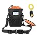 Treat Pouch Dog Training Bag - Markline Adjustable Waist Belt Clip Collapsible Dog Bowl Training Clicker Poop Bag Dispenser Carry Toys Treats Kibble Phone Black
