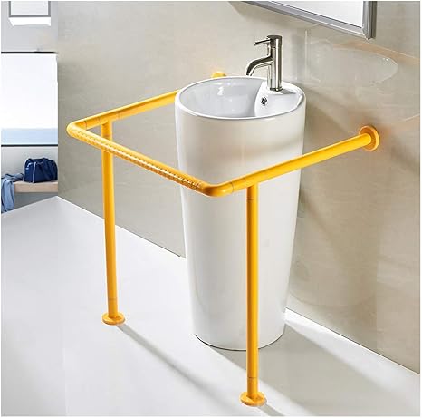 Amazon Co Jp 入浴介助浴槽手すりトイレ用手すり ナイロン手すり ステンレススチール洗面台トイレの手すり トイレの洗面台手すり 高齢者の妊娠中の女性に適して 運動障害のある人 黄色 浴槽 トイレ バスルーム キッチン 階段の手すり用 ホーム キッチン