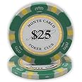 DA VINCI 14 Gram Clay Monte Carlo Poker Club Premium Quality Poker Chips Pack of 50 Chips