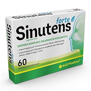 Alg Pharma Sinutens Forte Package of 1 x 60 Tablets – Herbal Extracts – Yellow Gentian – Mullein Flower – Elderberry – Andrographis Paniculata