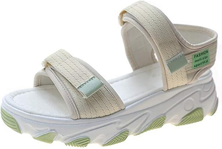 Amazon Zjhz スポーツサンダル レディース 厚底サンダル サンダル コンフォートサンダル スニーカーサンダル 厚底 アウトドア 痛くない 歩きやすい 走れる 痛くない 黒 緑 マジックテープ 大きいサイズ カジュアル Zjhz サンダル