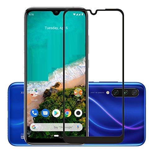 Lustree Xiaomi Mi A3 5D Tempered, Lustree Full Edge to Edge Coverage Tempered Glass for Mi A3 - Black
