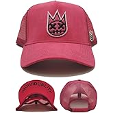 Cult of Individuality New Primary Clean Vintage Mesh Trucker Sueded Magenta Pink Era Snapback Hat