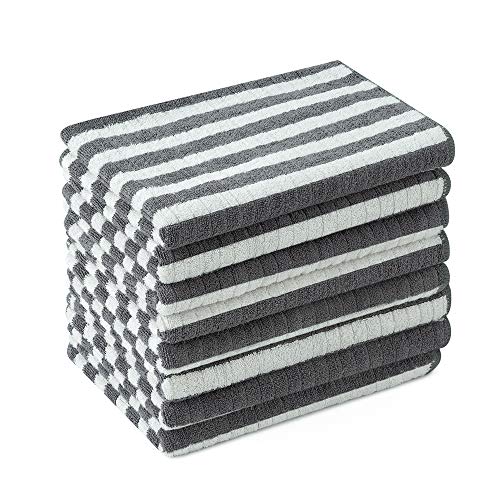 HYER-KITCHEN-Dish-Towels-in-Bamboo-Lattice-Designed-Soft-and-Super-Absorbent-Cleaning-Cloths-Pack-of-8-26-x-18-Inch-Gray-and-White-Grey