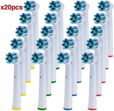 Generic Oral B Compatible Toothbrush Replacement Heads - 20 Brushes (Cross Action)