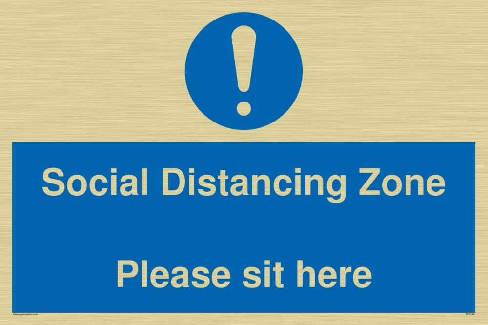 Social Distancing Zone Please sit here