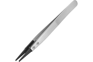 Engineer PTZ-42 ESD Tweezers, Anti-Static Treatment, Round Type, 5.0 inches (126 mm)