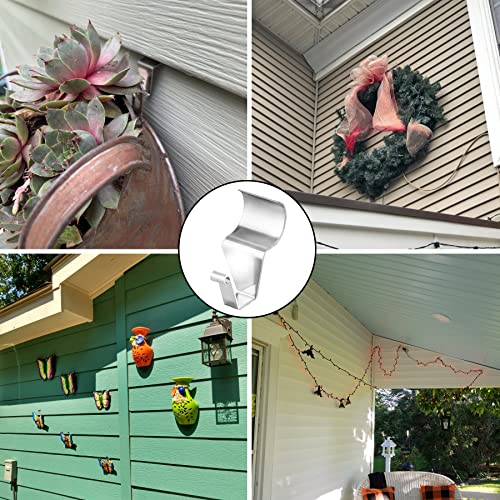 MUAKIOY (30 Pack) Vinyl Siding Hooks Hanger, NoHole Needed Heavy Duty Vinyl Siding Clips for No