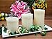 Flameless Candles, Drip Pillar Wax Candles with Remote, 4-inch, 5-inch and 6-inch Candles Set of 3 (IVORY)