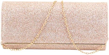 Gabrine Womens Shiny Sequins Evening Bag Envelop Bag Handbag Clutch Purse for Wedding Party Prom