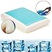 HANKEY 2 Pack Memory Foam Pillow with Cooling Gel, Double Sided Cushion for Neck and Shoulder Pain Relief, Help Insomnia, with Soft & Washable Cover