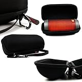 Premium Quality Custom-Designed Hard EVA Case in Black for the NEW JBL Pulse 2 Wireless Bluetooth Speaker - with Carabiner Clip & Durable Carry Handle - by DURAGADGET