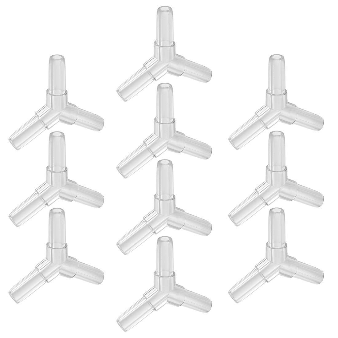 sourcing map Aquarium Air Valve Connector Plastic Inline Tubing Y-Shaped Valves for 4mm Fish Tank Pond Air Line 10pcs