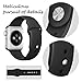 top4cus 38mm Size Soft Silicone Replacement Sport Strap iWatch Band for Apple Watch 38mm All Model - Medium/Large - Sport Black