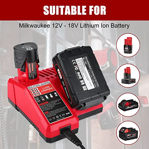 High-Capacity M18 18V Battery For Milwaukee Tools – 12.0Ah, 8.0Ah, 6.0Ah Options, Lithium-Ion, 5-Year Warranty