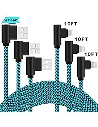 ANSEIP - Cable de carga para teléfono móvil de 90 grados, en ángulo recto, compatible con teléfono (3 unidades), color negro