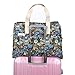 Malirona Women Ladies Canvas Large Capacity Multi-Pocket Tote Shoulder Bags Bohemian Flower Design