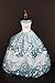 Olivia's Doll Closet Blue Ball Gown with Light Blue Sequined Lace Details Made To Fit Barbie Doll