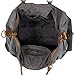 Kattee Luggage Rolling Duffel Bag Leather Trim Canvas Wheeled Carry-on Travel Bag 50L (Dark Gray)