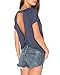 Blooming Jelly Women's Sexy Backless Short Sleeve Top Open Back Knot Casual Shirt Tee(L) Blue