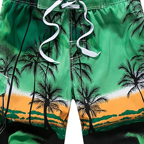 Simayixx Men's Swim Trunks Quick Dry Bathing Pants Beach Holiday Party Swim Shorts Teens Briefs Underwear Trousers 6XL Green