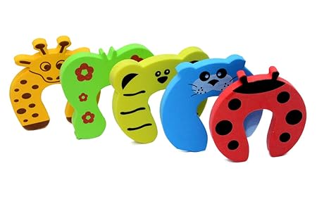 Babysafehouse 5 Pieces Finger Pinch Door Guard Foam for Kids Safety (Red)