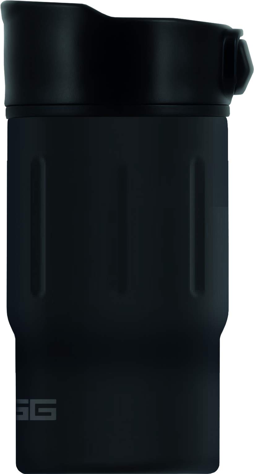 Sigg Gemstone Mug Obsidian Thermo Mug (0.27 L), Pollutant-Free and Insulated Coffee Flask, Guaranteed Leakproof Stainless Steel Travel Mug
