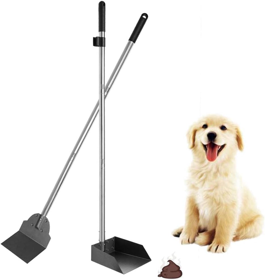 large dog pooper scooper pet waste scoop clean poop xl long jumbo handle pick up
