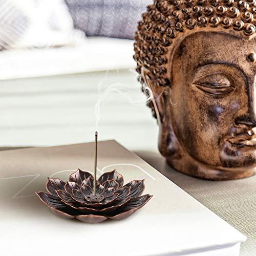 DomeStar Incense Sticks Holder, 3.5 Inch Incence Holder Brass Stick Incense Burner Insence Ash Catcher