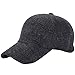 eYourlife2012 Men's Winter Wool Fleece Faux Fur Peaked Baseball Cap Hat with Fold Ear Warmer