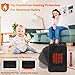 Soulcker Space Heater, Portable Heater With 750W/1500W Power Setting, 2 Seconds Heat-up, Tip-over and Over-heat Protection, Ceramic Small Space Heater for Office, Home, Indoor Use - Black