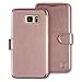 LUPA Galaxy 713803754291 Galaxy S7 Edge Wallet Case, Durable and Slim, Light-Weight with Classic Design and Ultra-Strong Magnetic Closure, Faux Leather, Samsung Galaxy S7 Edge - Rose Gold