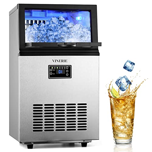 VINERIE Commercial Ice Maker Machine, 100lbs/24H, ETL Approved, Clear