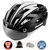 Shinmax Fietshelm, CE-certificaat, Fietshelm met Afneembare Veiligheidsbril Vizierschild voor Dames, Dames, Mountain en…