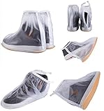 Reusable Waterproof Zipper Slip-resistant Women Men Boots Shoes Cover (L)
