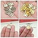 RZDEAL 50 PCS Mini Brass Hinges Hardware 180 Degree Rotation for Dollhouse Miniature Furniture Cabinet Closet(DIY) (Silver Tone)