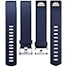 Wepro Bands Compatible with Fitbit Charge 2 HR for Men Women Girls Kids, Large, Blue
