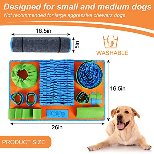 Vivifying Snuffle Mat for Dogs, Interactive Feeding Game for Boredom and Mental Stimulation, Dog Feeding Mat Encourages Natural Foraging Skills and Slow Eating
