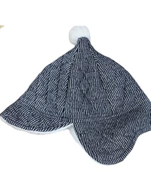 Navy Faux Suede Hat Baby Boys Caps Winter Warm Headwrap accessories Ultra Thick Cap