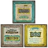 3 Faith Freedom Mercy Christian Inspirational Collage Art Prints 12x12