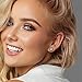 Sterling Silver Stud Earrings - Crystal Cubic Zirconia - Fashion Rhodium Plated Hypoallergenic Screwback Earrings for Women