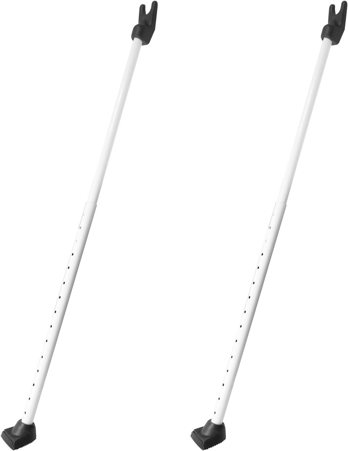 Securityman 2in1 Adjustable Door Knob Jammer & Sliding Patio Door Security Bar (2 Pack