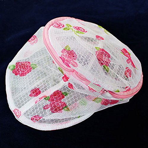 Foldable Bra Washing Bag Laundry Printing Pattern Lingerie Wash Bag,Women Underwear Bra Washing Aid Laundry Saver Lingerie Mesh Wash Basket Bag(As The Picture)