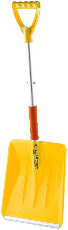 PEARL Schneeschieber: 3-teilig zerlegbare Schneeschaufel mit Alu-Stiel & horizontalem Griff (Kompakte Sand Schneeschaufeln)