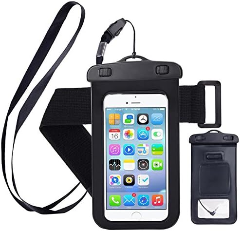 Yomole oki98i Waterproof Case, Cell Phone Universal Dry Bag Pouch with Headphone Jack for Apple iPhone 7 / 6 Plus/Samsung S8 etc. Smartphone Devices, Black